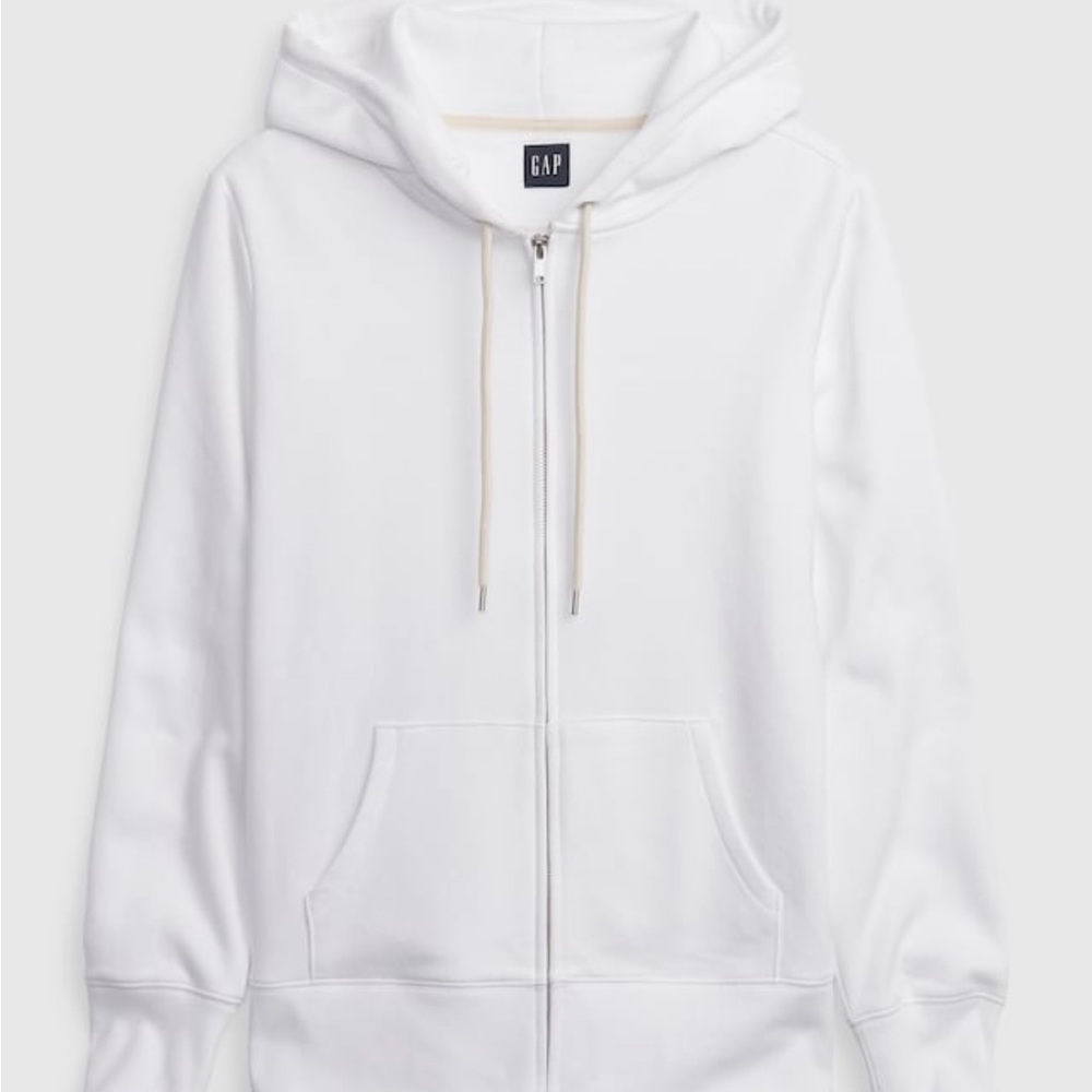 NWT WHITE GAP ZIP HOODIE